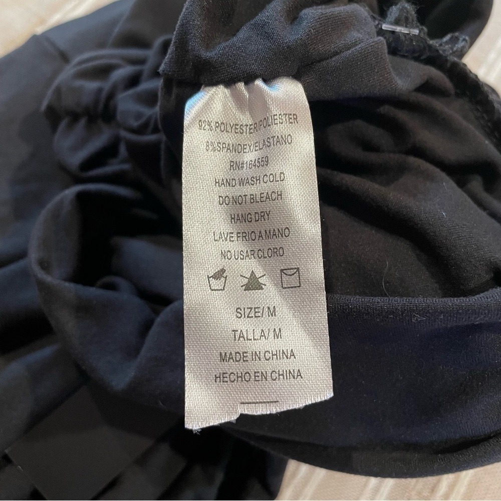 Leggings Depot Black Maternity Over The Belly Tights Leggings Medium NWT - Picture 7 of 10
